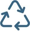 blue arrows recycle icon