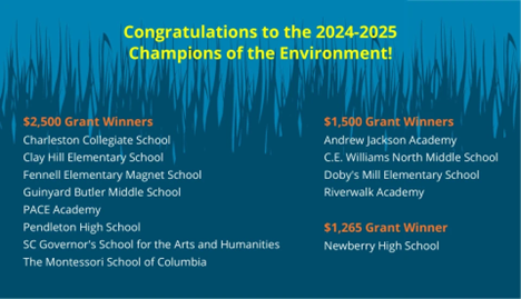 list of champions of the environment grant award winners