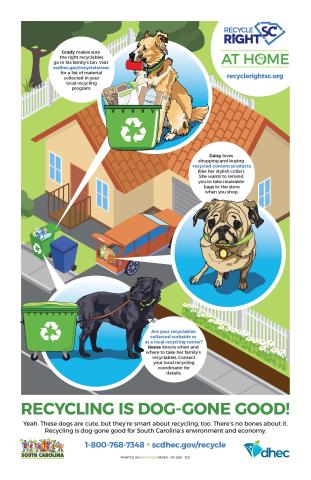 Recycling is Dog-Gone Good at Home poster graphic