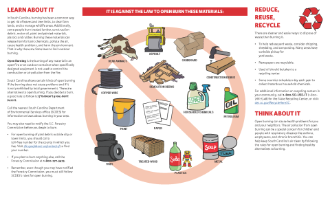 learn before you burn brochure